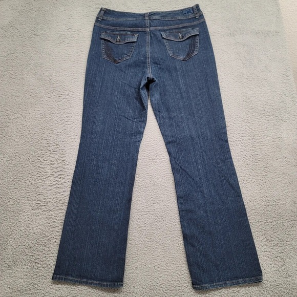 BandolinoBlu Jeans Womens 14 Blue Denim Straight Casual Pockets High Rise Flat - Picture 4 of 12